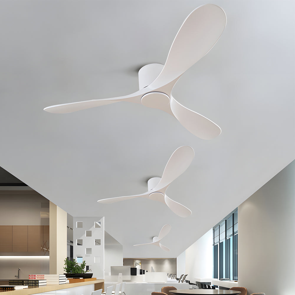 White Ceiling Fan Modern 52-Inch Indoor 3‑blade Fan