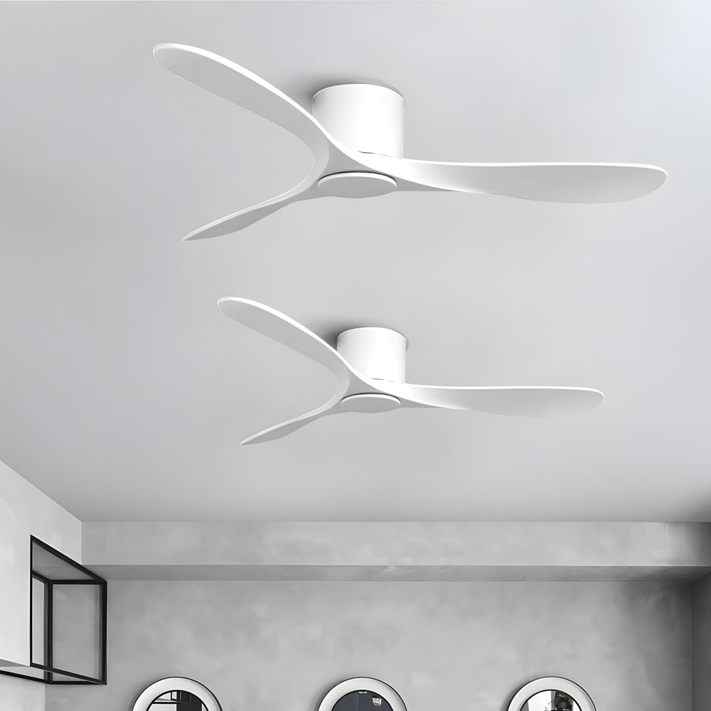 White Ceiling Fan Modern 52-Inch Indoor 3‑blade Fan