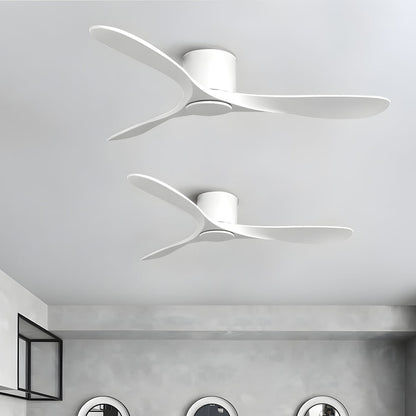 White Ceiling Fan Modern 52-Inch Indoor 3‑blade Fan