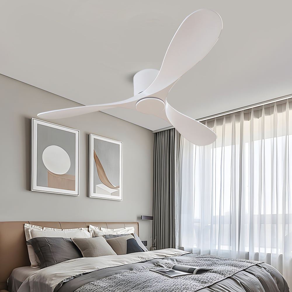 White Ceiling Fan Modern 52-Inch Indoor 3‑blade Fan