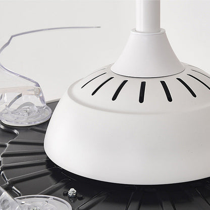 White Ceiling Fans With Light Nordic Transparent Blade Fan Light Fixture