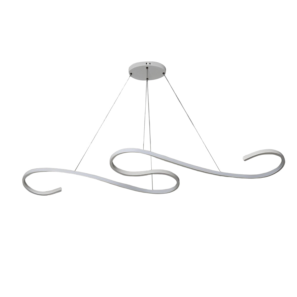 White Chandeliers Modern Creativity Wave Curve Ceiling Light