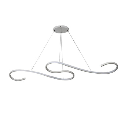 White Chandeliers Modern Creativity Wave Curve Ceiling Light
