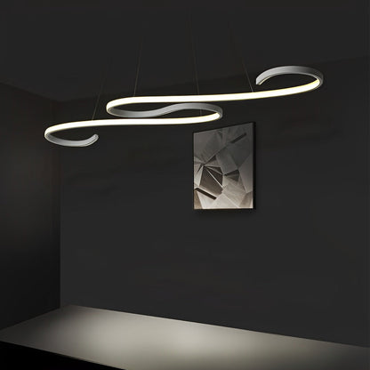 White Chandeliers Modern Creativity Wave Curve Ceiling Light
