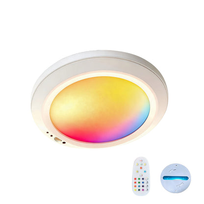 White Flush Mount Ceiling Light USB Rechargeable Sensor Light