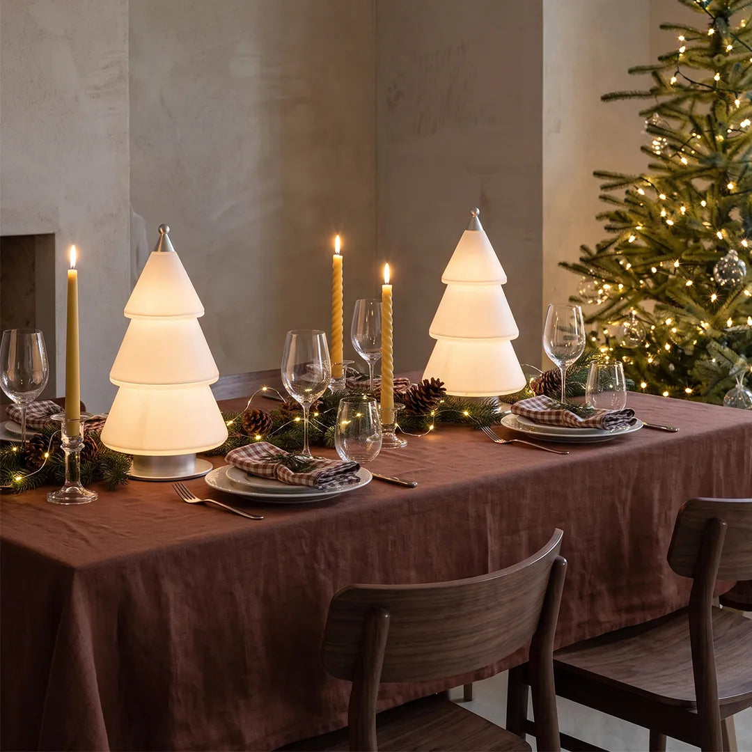 White Contemporary Table Lamp Cedar Christmas Tree Table Lamp
