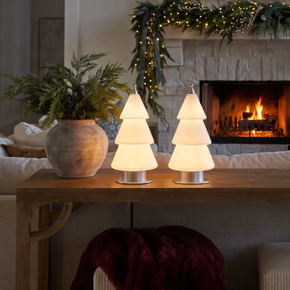 White Contemporary Table Lamp Cedar Christmas Tree Table Lamp