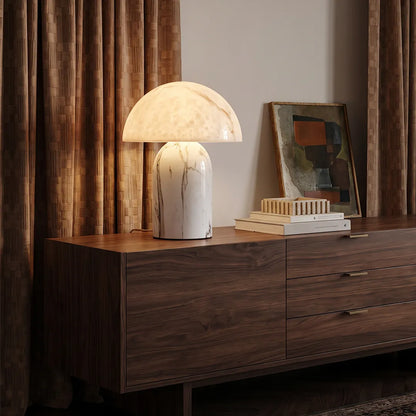 White Contemporary Table Lamps Japanese Stone-Texture Lamp