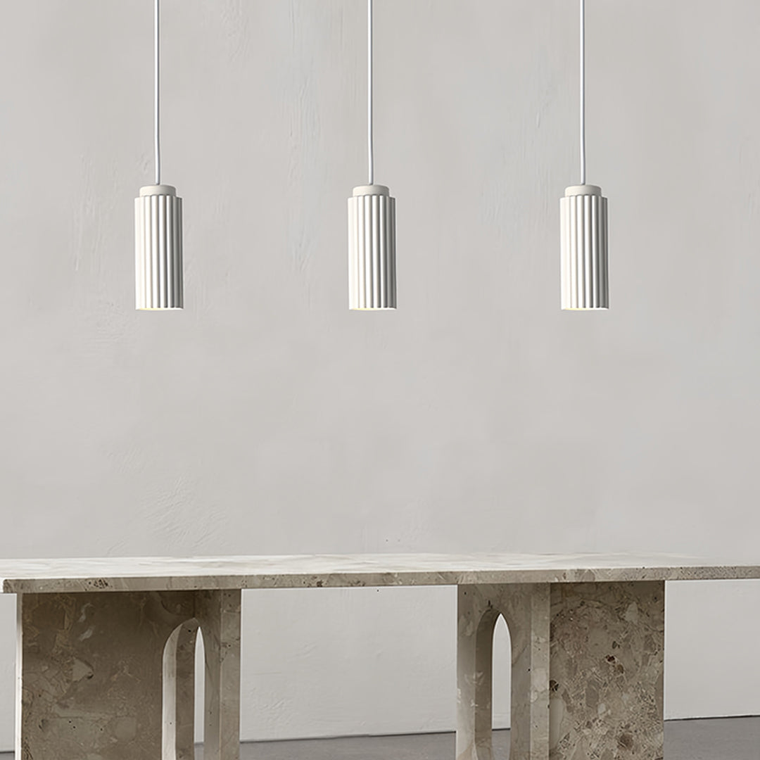 White Metal Pendants Light Nordic Style Solid Color Ceiling Lamp