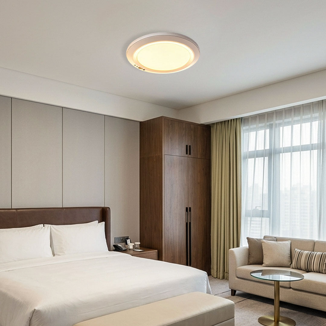 White Flush Mount Ceiling Light USB Rechargeable Sensor Light