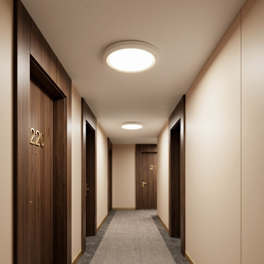 White Flush Mount Ceiling Light USB Rechargeable Sensor Light
