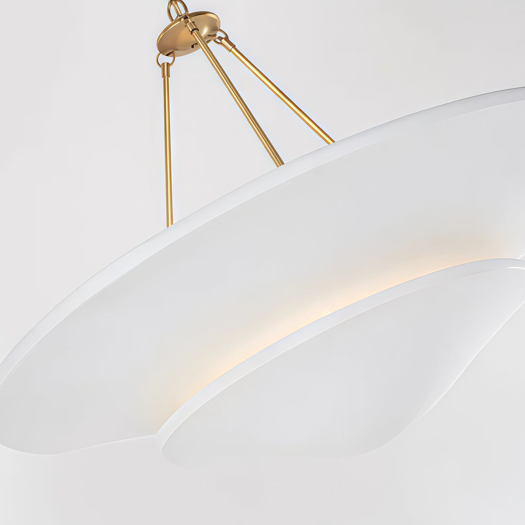 White Plaster Chandelier French Vintage Style Ceiling Light