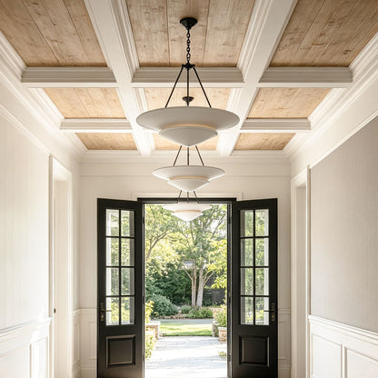 White Plaster Chandelier French Vintage Style Ceiling Light