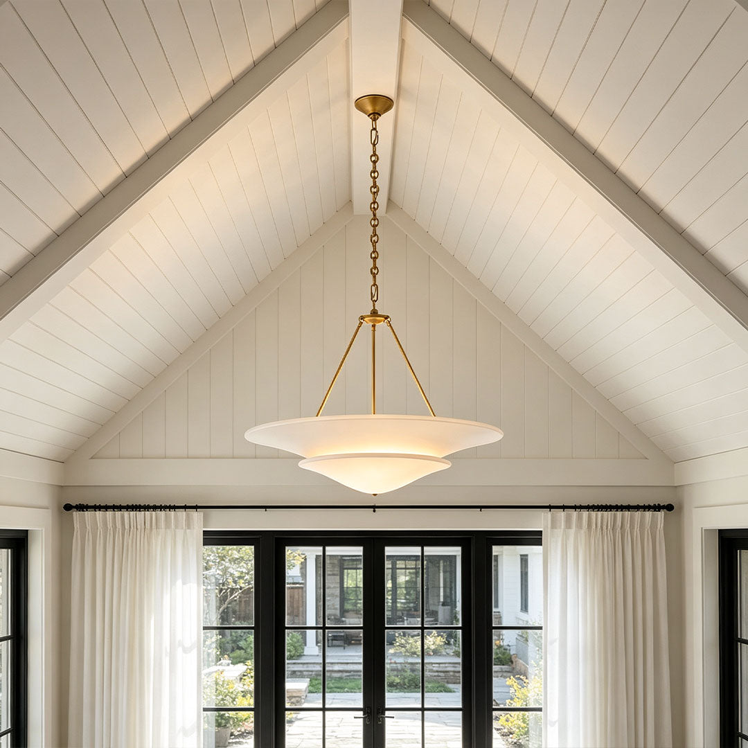 White Plaster Chandelier French Vintage Style Ceiling Light