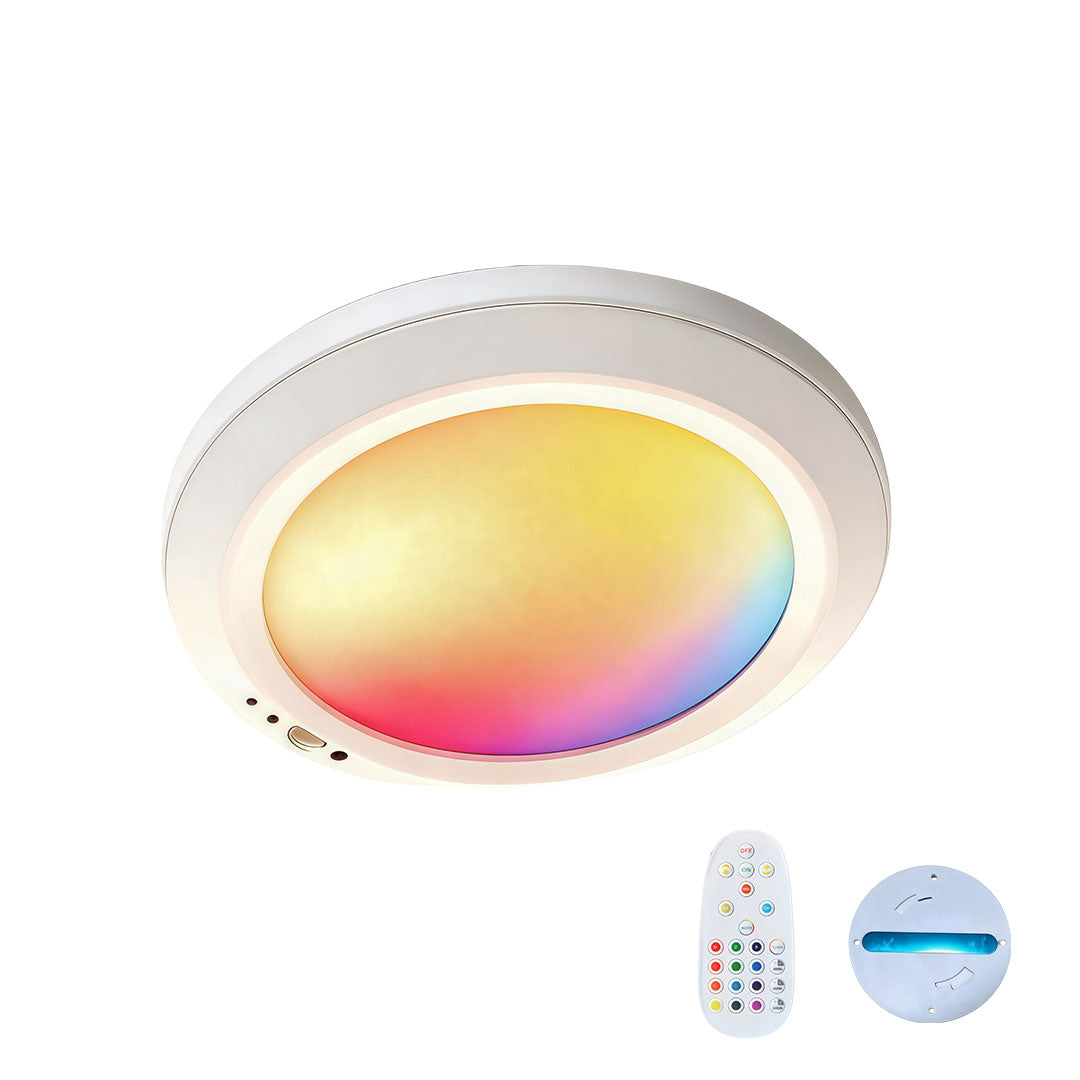 White Flush Mount Ceiling Light USB Rechargeable Sensor Light