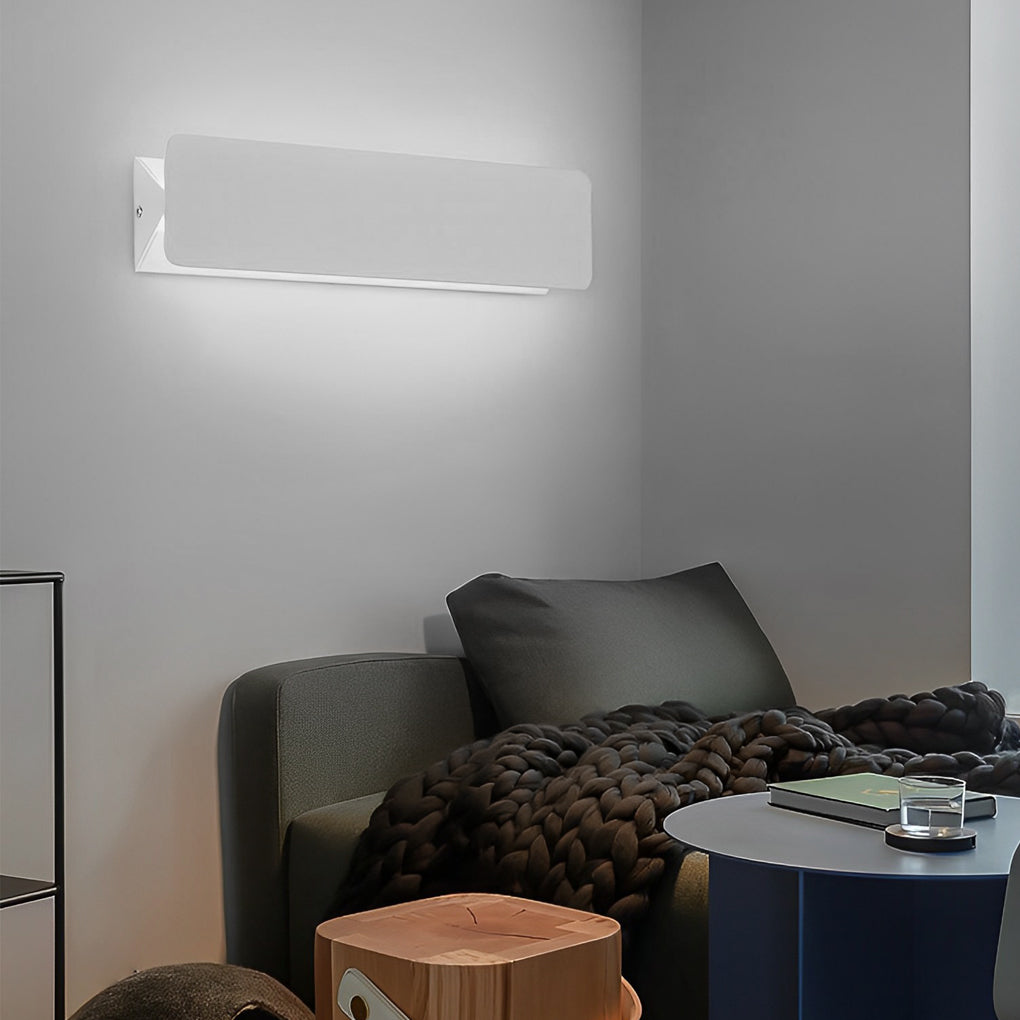 Wall Adjustable Light White Rectangular LED Metal Light