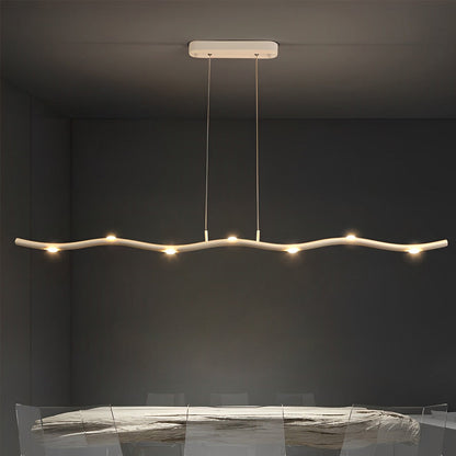 White Wave Pendant Light Modern Long Branch LED Ceiling Light