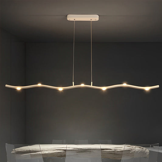 White Wave Pendant Light Modern Long Branch LED Ceiling Light