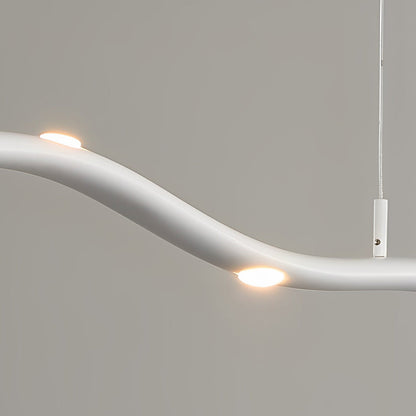 White Wave Pendant Light Modern Long Branch LED Ceiling Light
