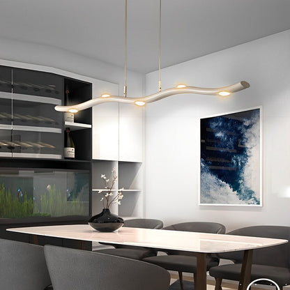 White Wave Pendant Light Modern Long Branch LED Ceiling Light