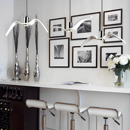 Wing Pendant Light Modern Creative Seagull LED Metal Light