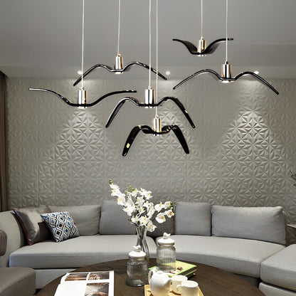 Wing Pendant Light Modern Creative Seagull LED Metal Light