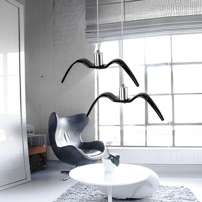 Wing Pendant Light Modern Creative Seagull LED Metal Light
