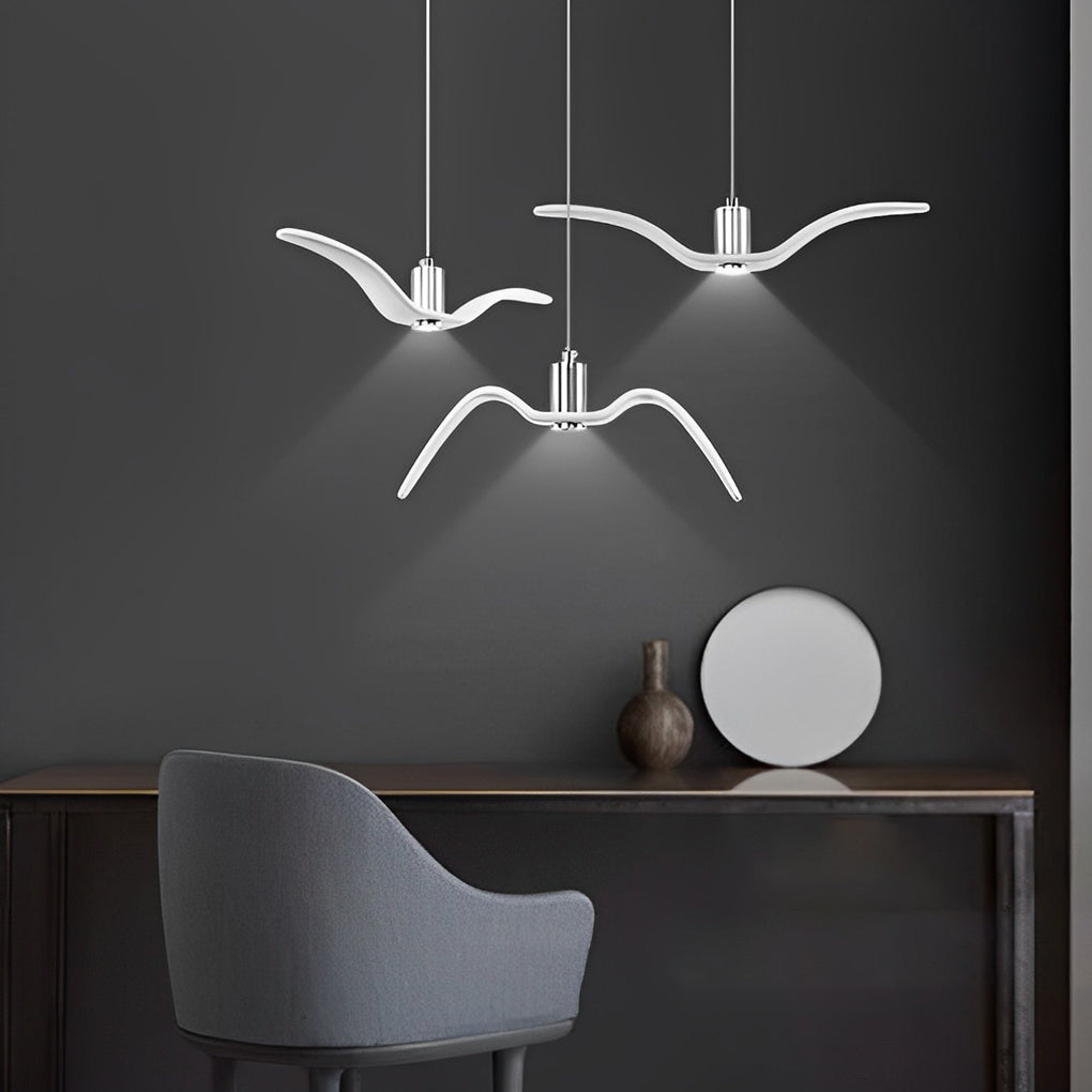 Wing Pendant Light Modern Creative Seagull LED Metal Light