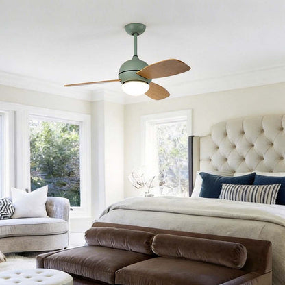 Wooden Blade Ceiling Fan with Light LED Atmosphere Light