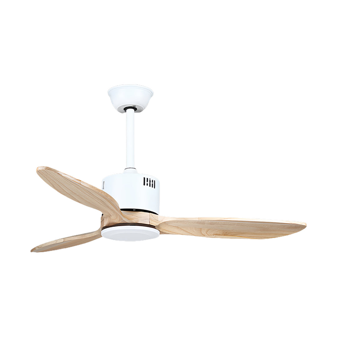 Wooden Ceiling Fan with Light Quiet Dc Motor Flush Mount Fandelier