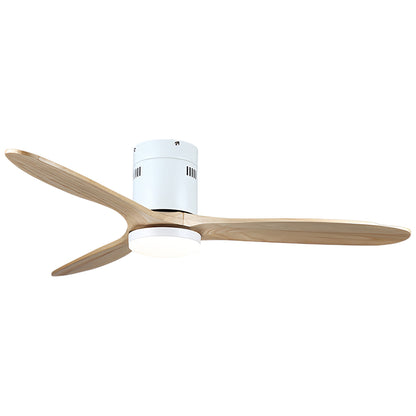 Wooden Ceiling Fan with Light Quiet Dc Motor Flush Mount Fandelier