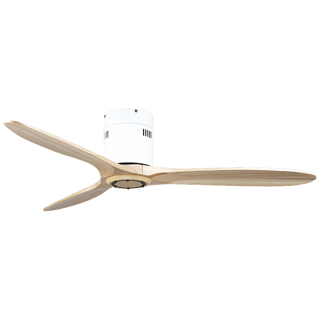 Wooden Ceiling Fan with Light Quiet Dc Motor Flush Mount Fandelier