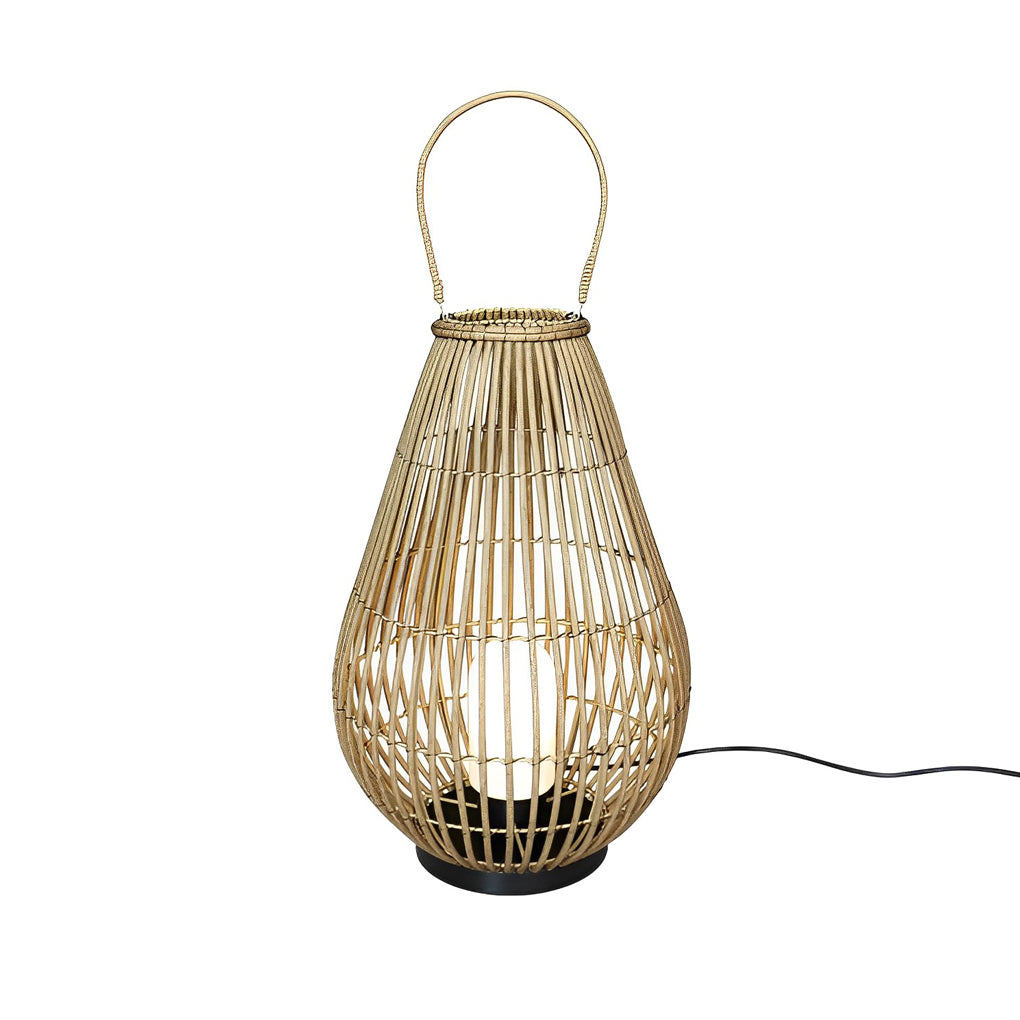 Woven Bamboo Lantern Portable Waterproof Modern Outdoor Light