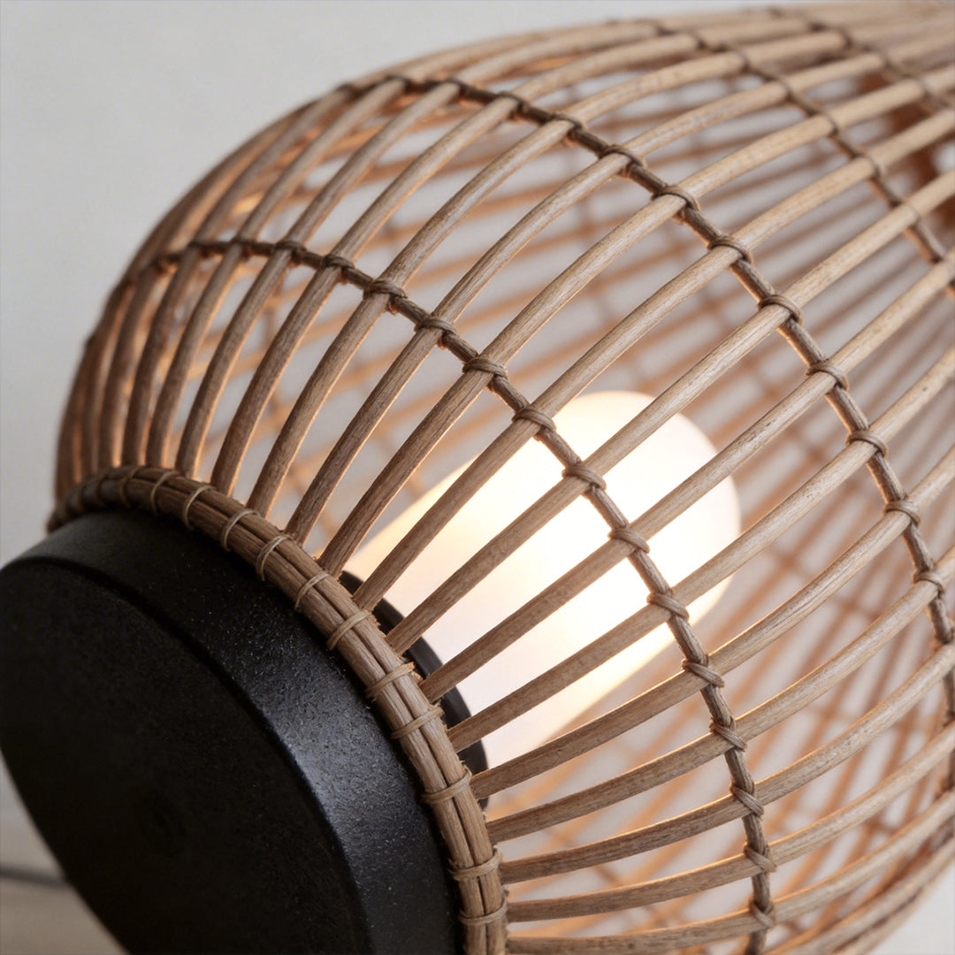 Woven Bamboo Lantern Portable Waterproof Modern Outdoor Light