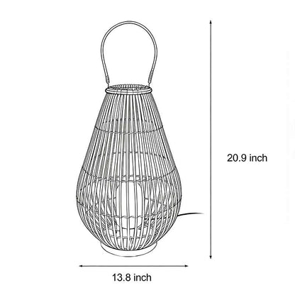 Woven Bamboo Lantern Portable Waterproof Modern Outdoor Light