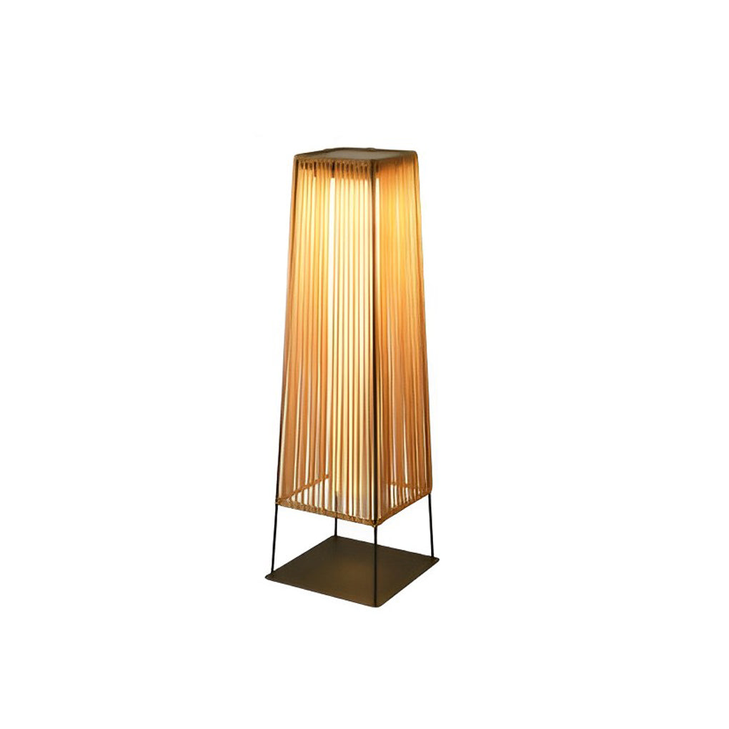 Woven Floor Lamp Rustic Rubber LED Outdoor Ground Light