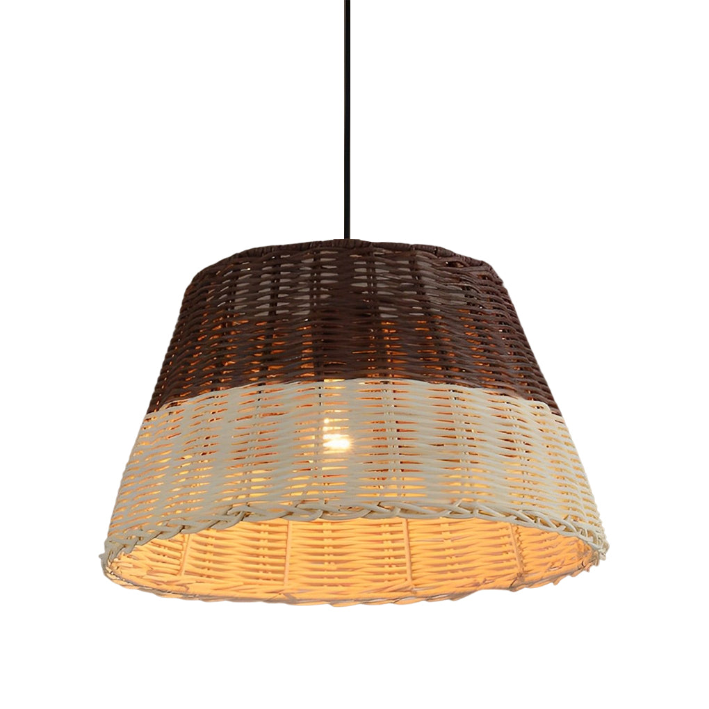 Woven Pendant Lamp American Vintage Rattan Ceiling Light