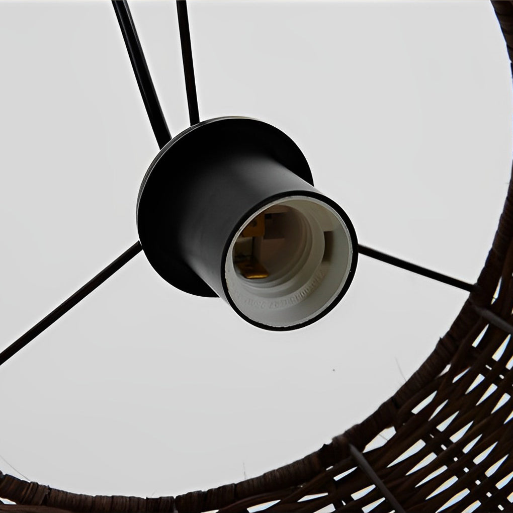 Woven Pendant Lamp American Vintage Rattan Ceiling Light