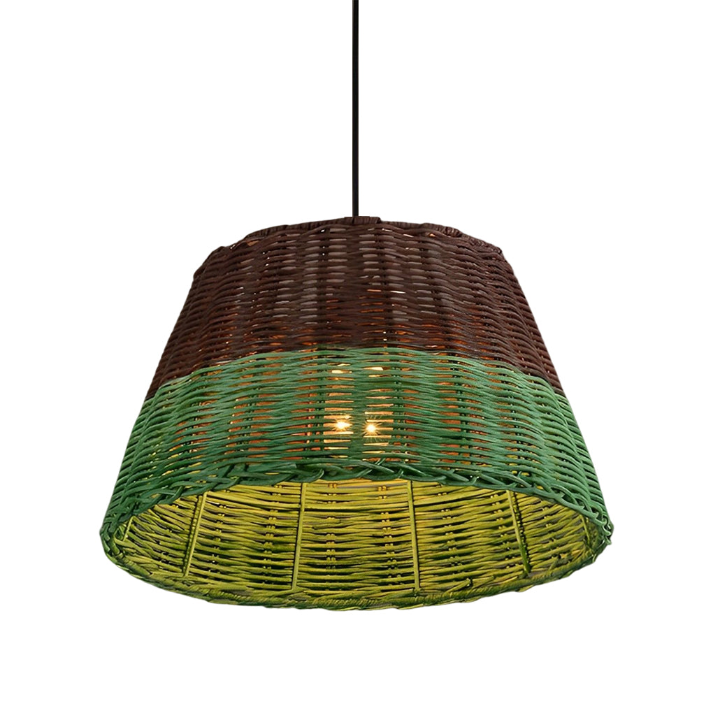 Woven Pendant Lamp American Vintage Rattan Ceiling Light