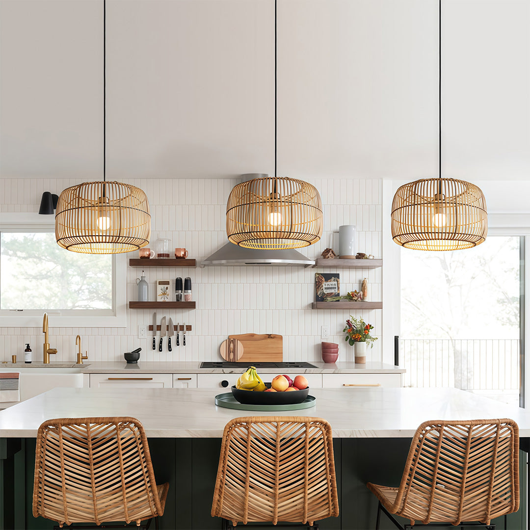 Woven Pendant Lights Japanese Minimalist Ceiling Light