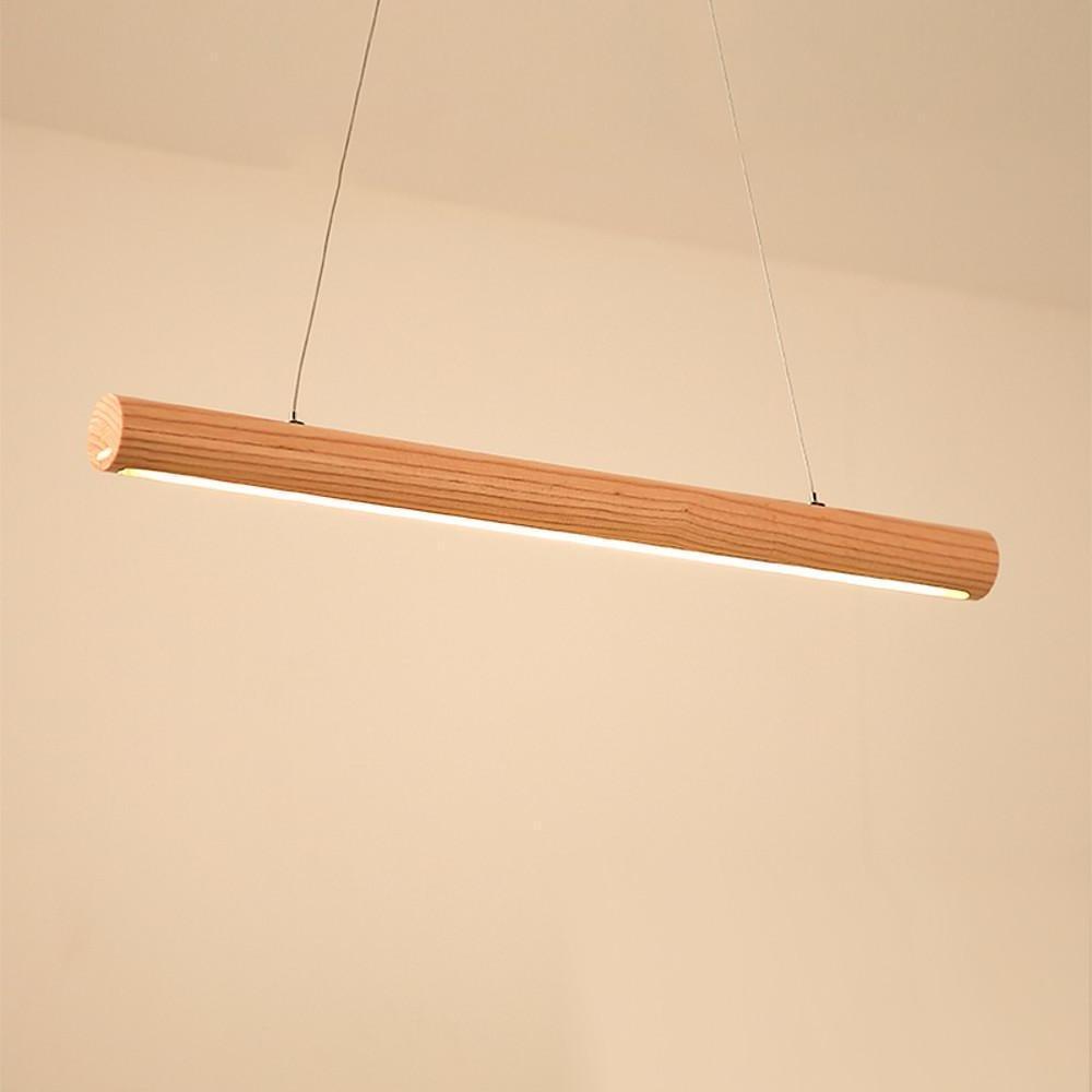 Wood Tube Design LED Modern Pendant Lighting Ceiling Lights