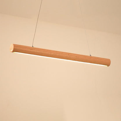 Wood Tube Design LED Modern Pendant Lighting Ceiling Lights