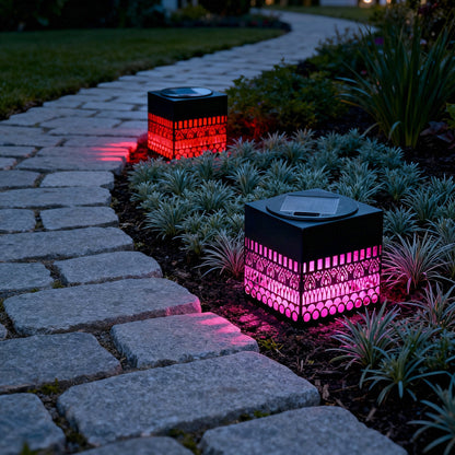 Wrought Iron Outdoor Wall Lights Solar Hollow Lamp