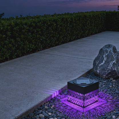 Wrought Iron Outdoor Wall Lights Solar Hollow Lamp