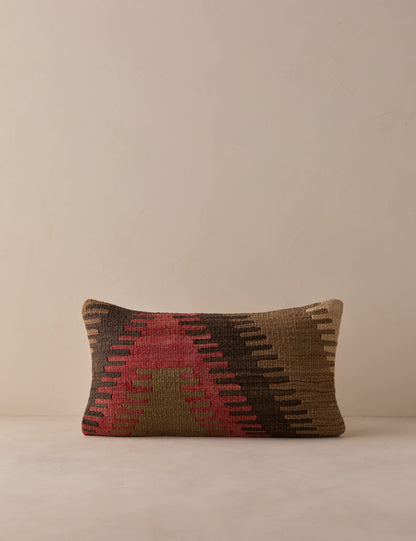 Vintage Lumbar Pillow No. 342, 12" x 20"