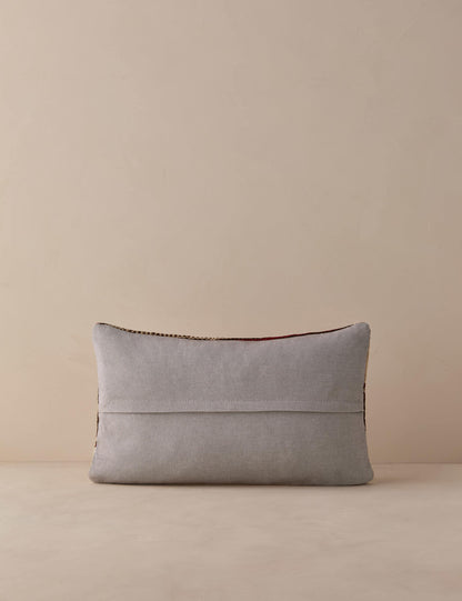 Vintage Lumbar Pillow No. 325, 12" x 20"
